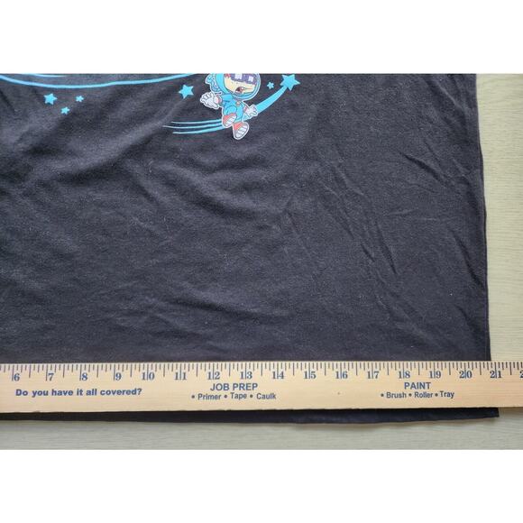 T-SHIRT-CLASSIC NICKELODEON CHARACTERS IN SPACESHIP-Black-Child XLarge/Adult Sml - Picture 10 of 10